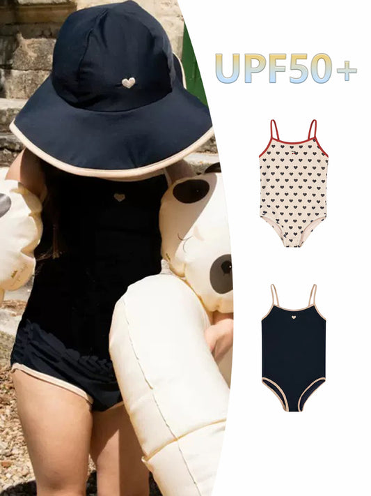 UPF50 Plus Heart Piping One-piece ハート パイピング 水着【mh0012604】