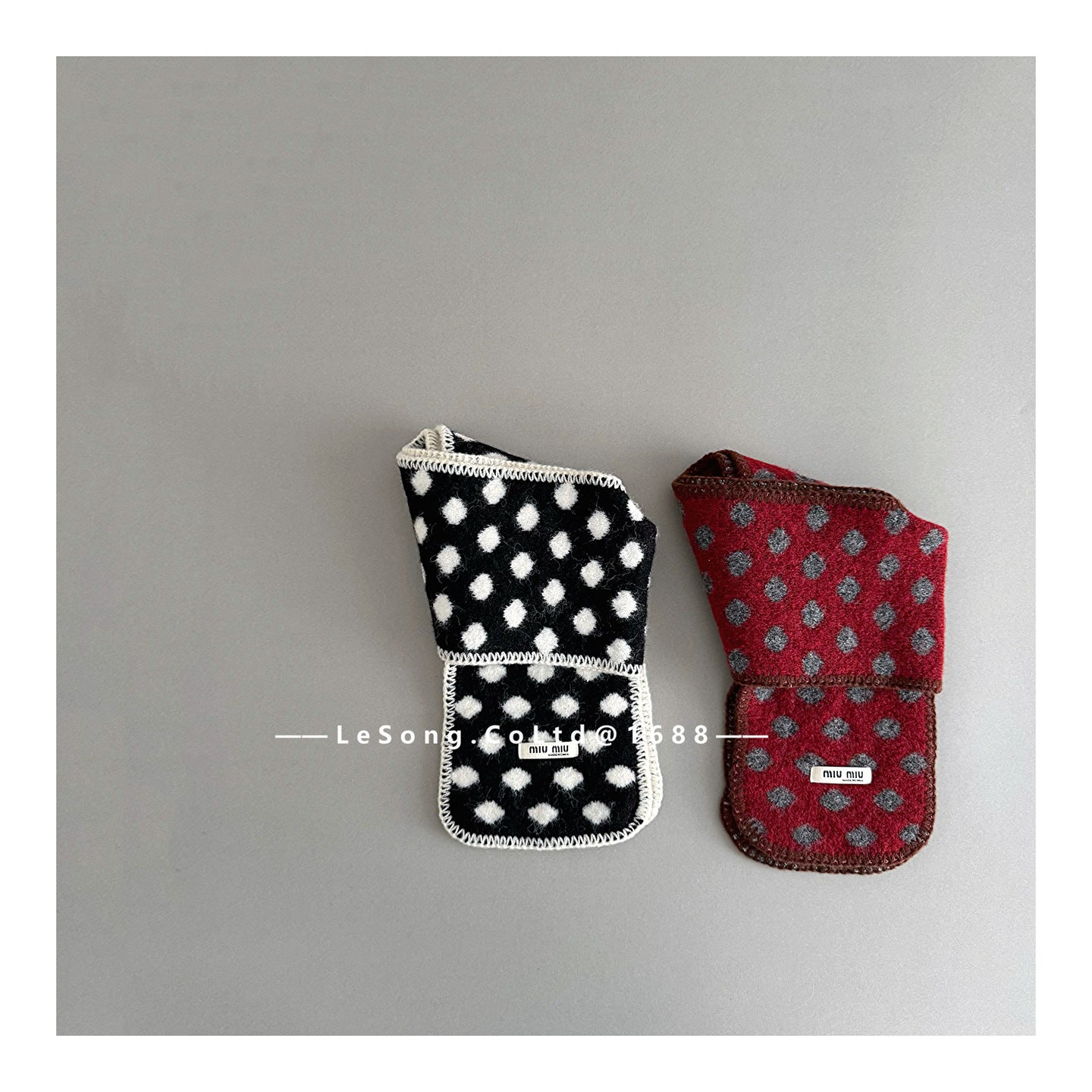 キッズ マフラー ドット柄 ボア フリース 厚手 防寒 スヌード【mh0011599】