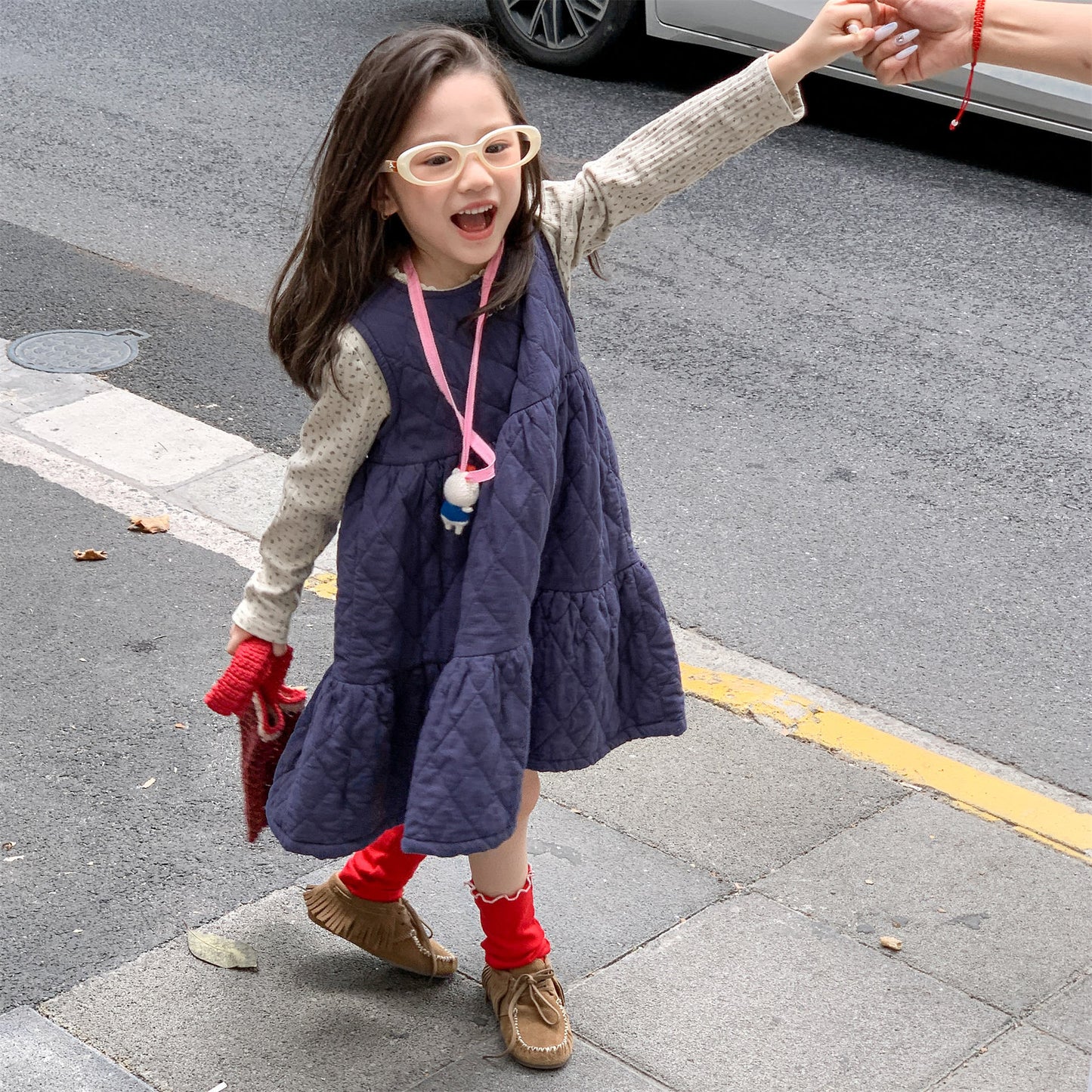 キルティングノースリーブワンピース【mh0010907】