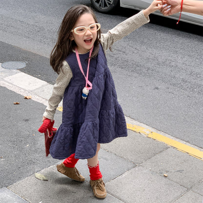 キルティングノースリーブワンピース【mh0010907】