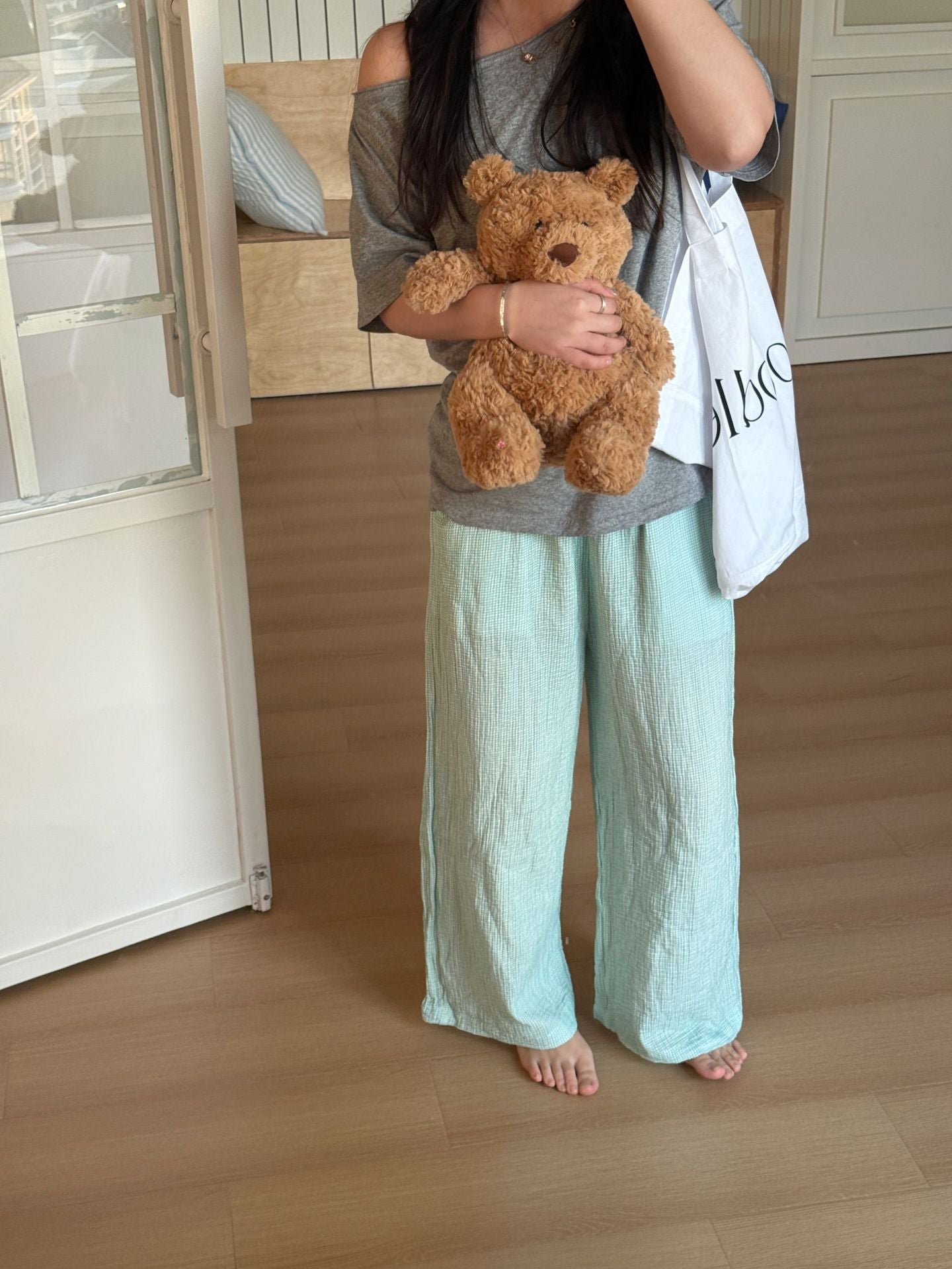Gauze Loungewear Long Pants ドット イージー ロングパンツ【mh0013310】