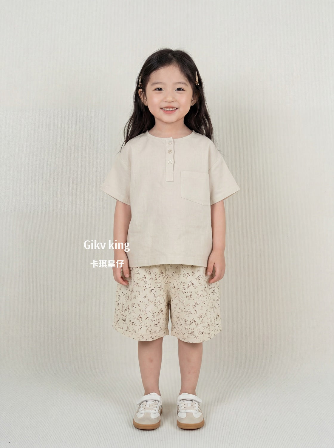 Floral Print Cotton Elastic Waist Shorts 小花柄プリント ハーフパンツ【mh0013480】