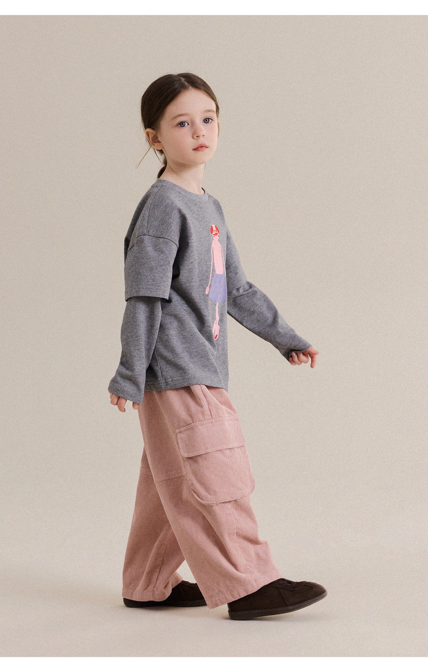 Kids' Junior Faux Layered Printed Long-Sleeve T-Shirt [mh0013972]