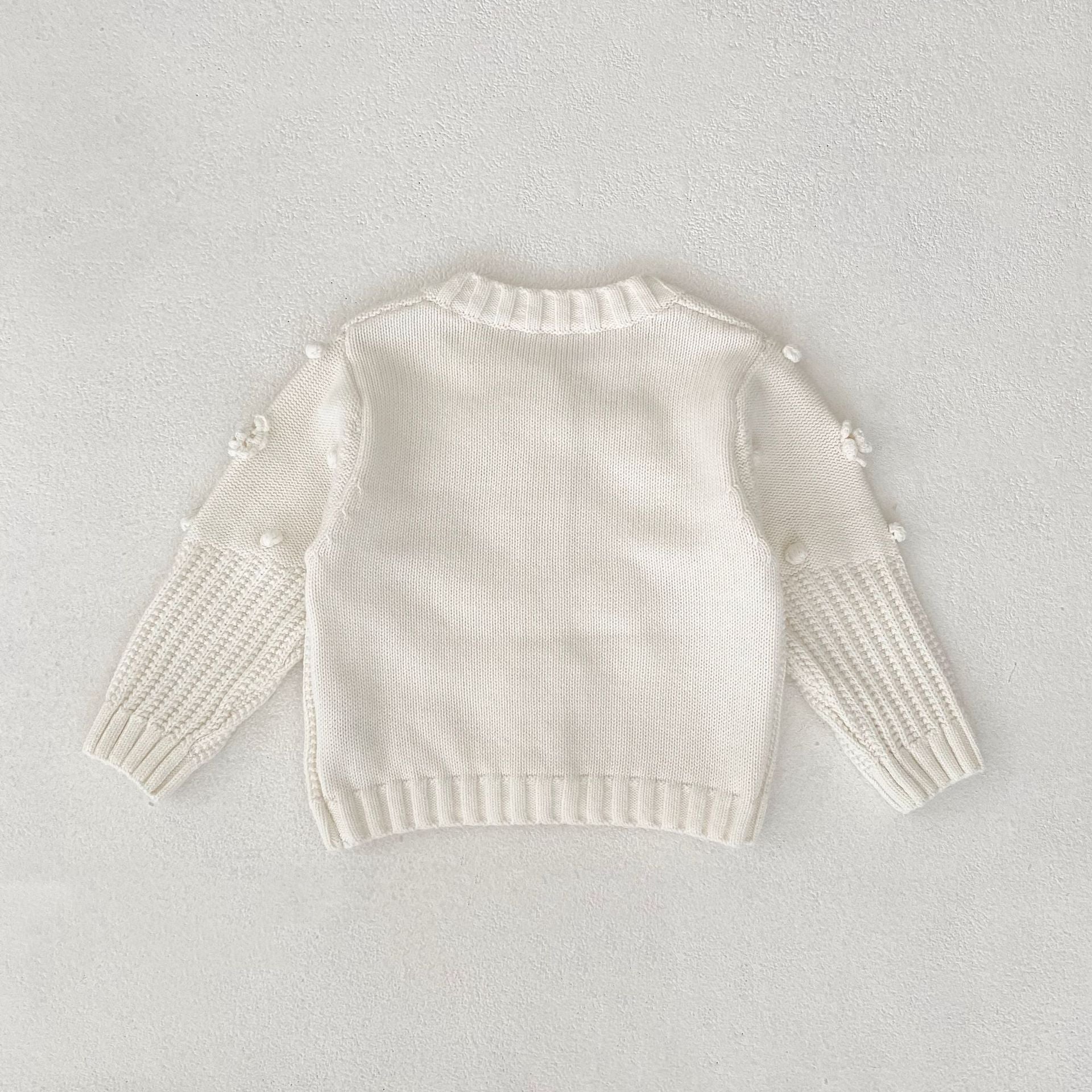 -かぎ編みフラワーニットカーディガン【mh0010846】 - mamahalo shop - カーディガン・パーカー -  べビー服 - 子供服 - 男の子 - 女の子