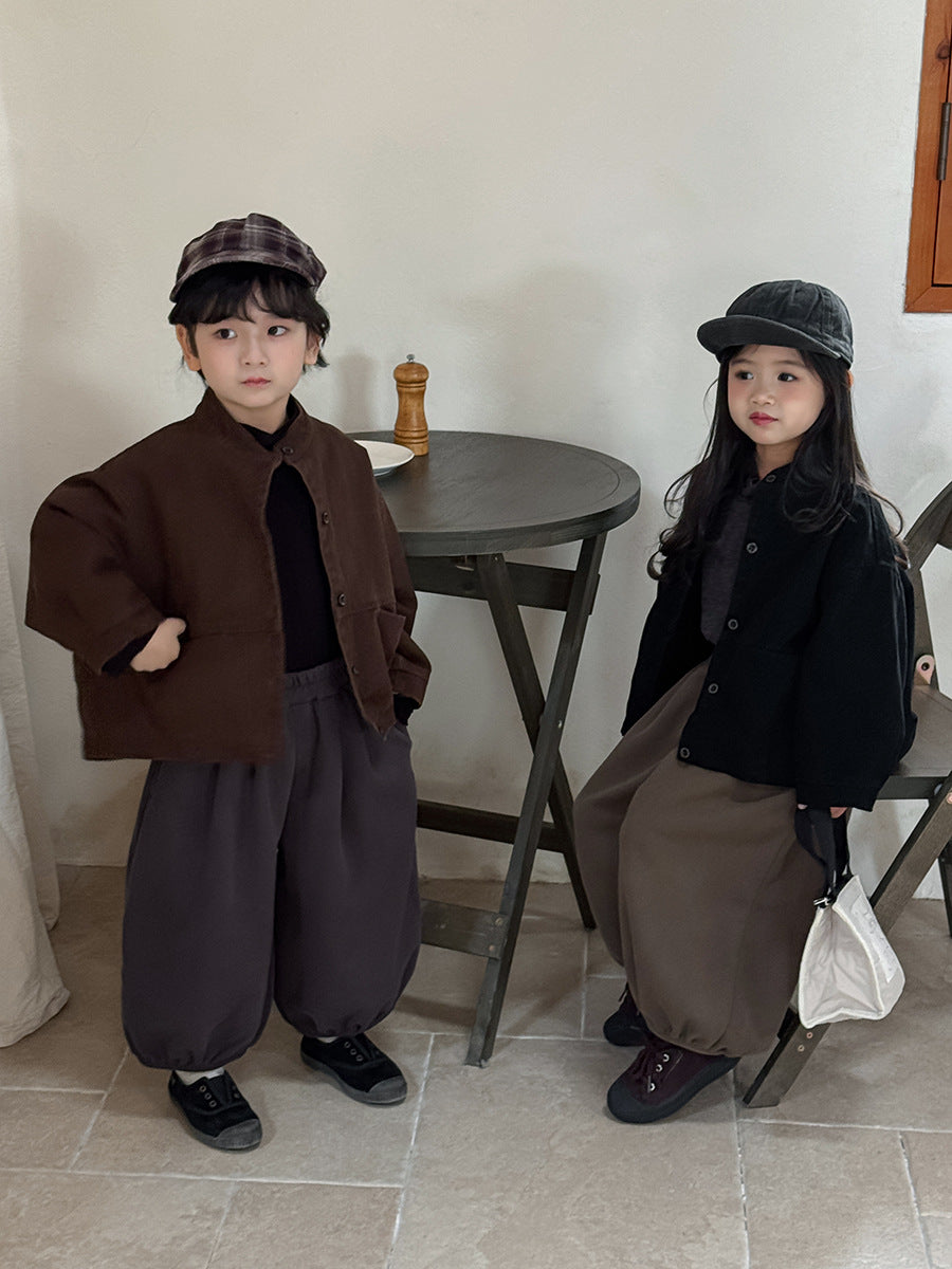 Kids' Pleated Sweat Balloon Long Pants [mh0014784]