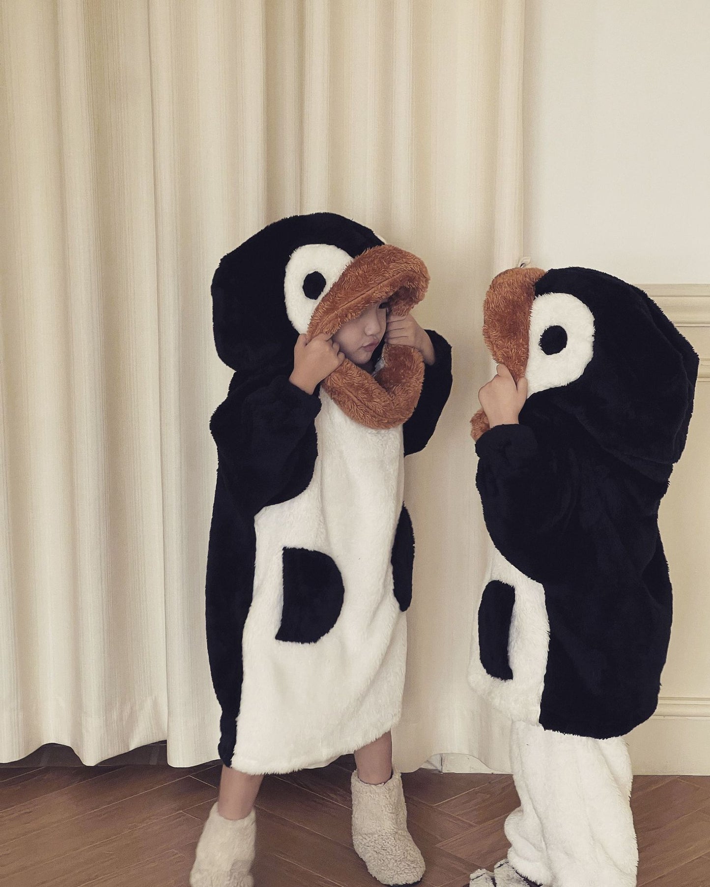 Conjunto de pijama para niños, disfraz, kigurumi de pingüino, disfraz, conjunto de una pieza, conjunto de 2 piezas, conjunto a juego, unisex, niños, niñas, ropa infantil