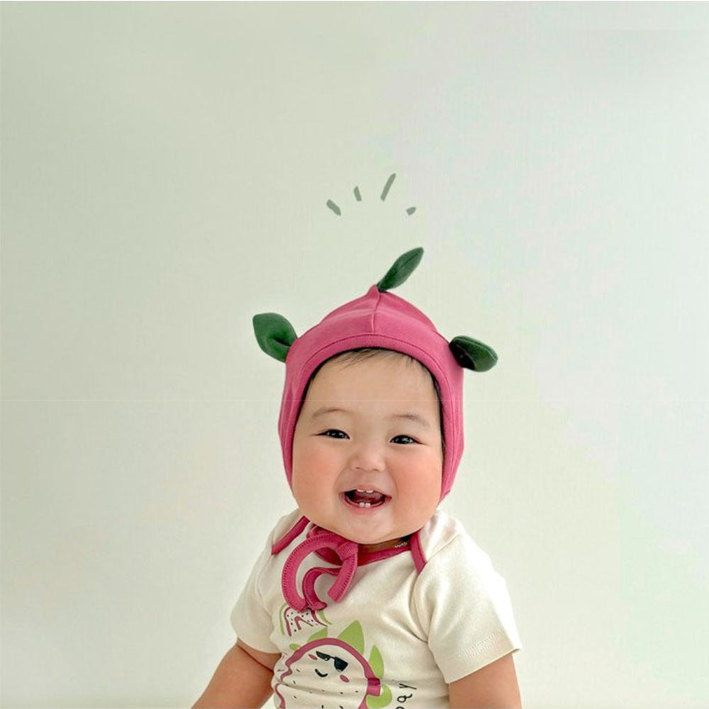 Dragon Fruit Short Sleeve Romper With Hat ドラゴンフルーツ 半袖ロンパース【mh0013390】