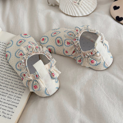Children's Soft Sole Anti-Slip Beach Shoes フリル マリンシューズ【mh0013327】