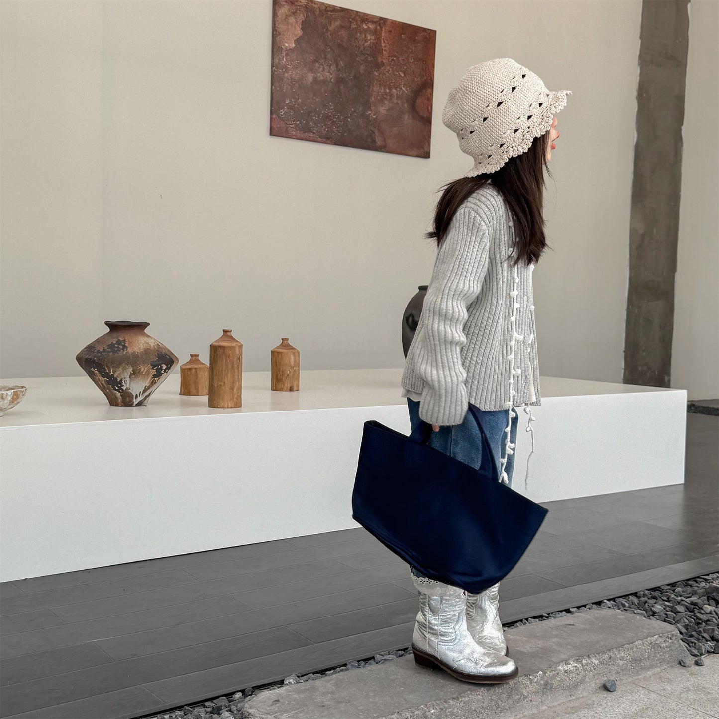 -裾レース付きデニムパンツ ジーンズ【mh0010805】 - mamahalo shop - デニムパンツ -  べビー服 - 子供服 - 男の子 - 女の子