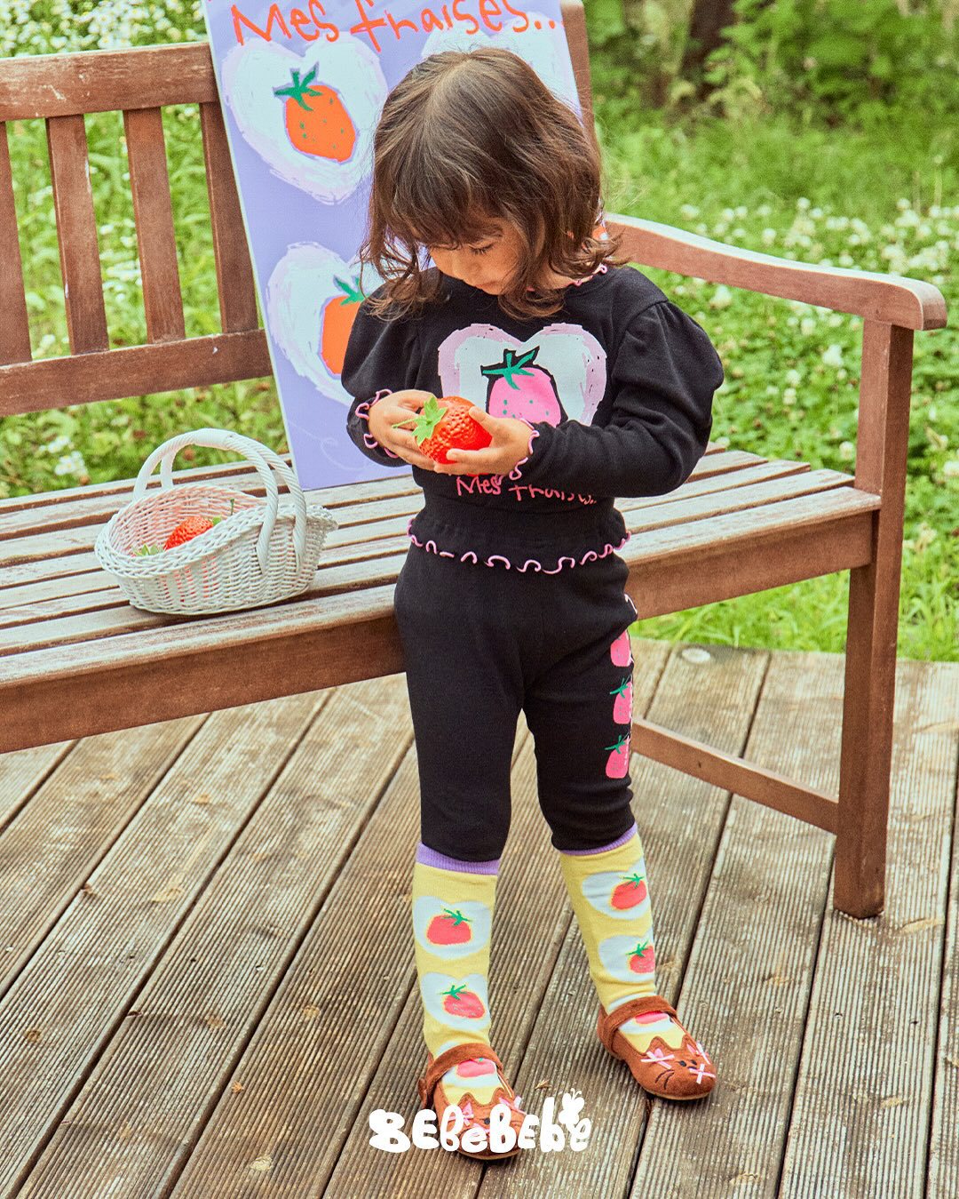 -いちごプリント長袖トップス/フリルレギンス/フリルワンピース/ノースリーブプリーツワンピース【mh0010988】 - mamahalo shop - ノースリーブワンピース -  べビー服 - 子供服 - 男の子 - 女の子