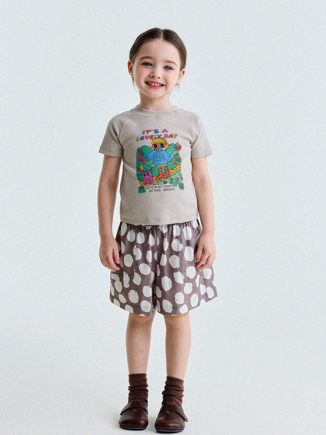 Polka Dot Cotton Linen Breathable Shorts ドット柄 ショートパンツ【mh0013206】
