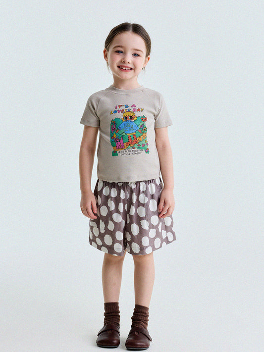 Polka Dot Cotton Linen Breathable Shorts ドット柄 ショートパンツ【mh0013206】