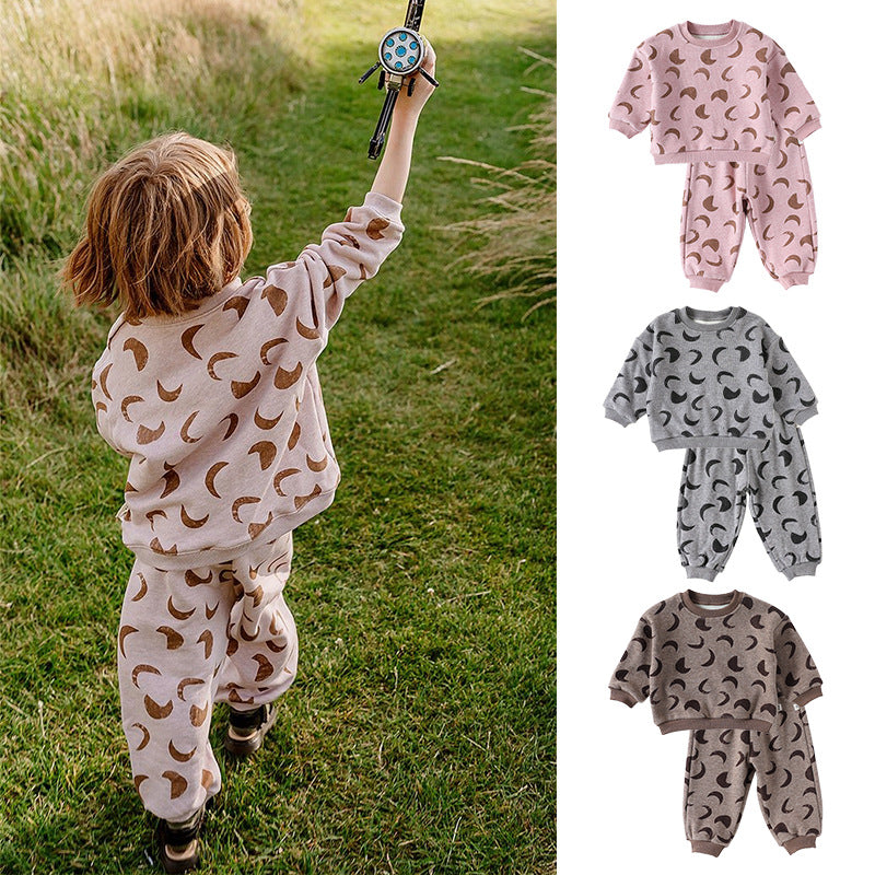 スウェットトップス/パンツ 厚手 クルーネック プリント【mh0011713】