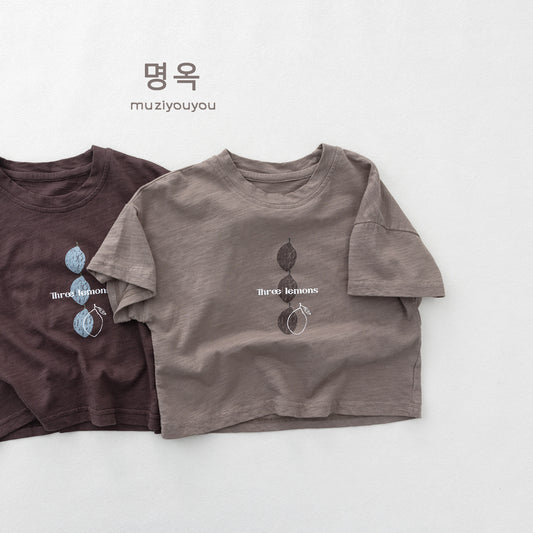 Three Lemons Graphic Tee レモン 半袖Tシャツ【mh0013618】