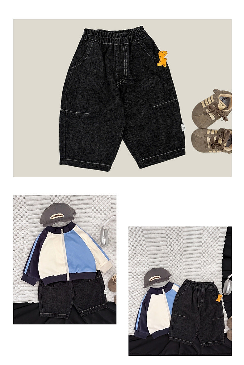 Pantalones vaqueros anchos holgados para bebé/niño/a [mh0014007]
