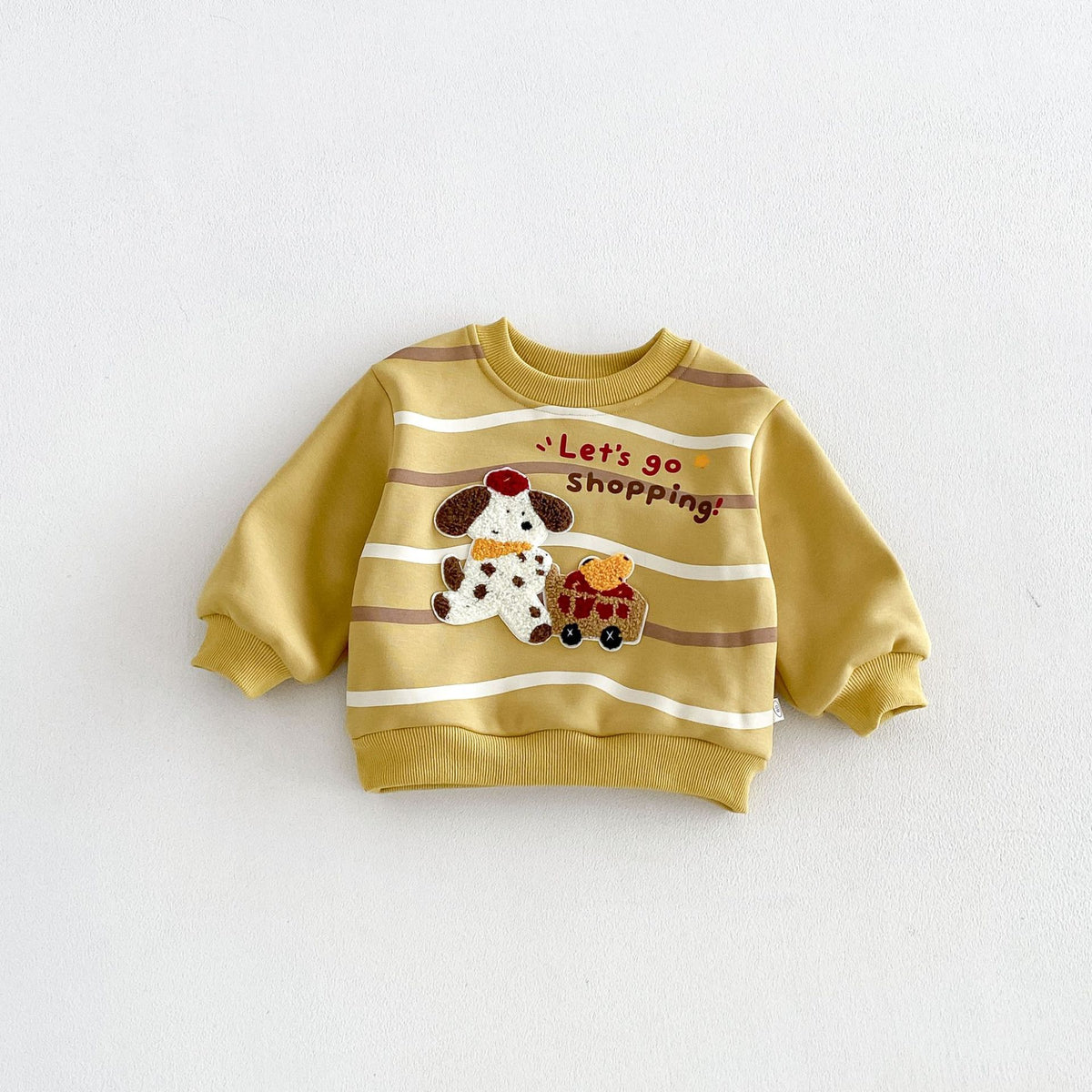 キッズ アップリケ 刺繍 裏起毛 スウェットトレーナー【mh0014775】