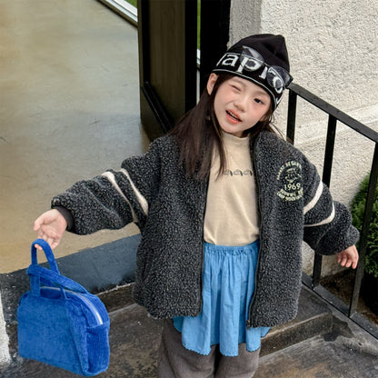 ボアフリースジャケット ダブルライン ジップアップ ボアブルゾン【mh0011903】