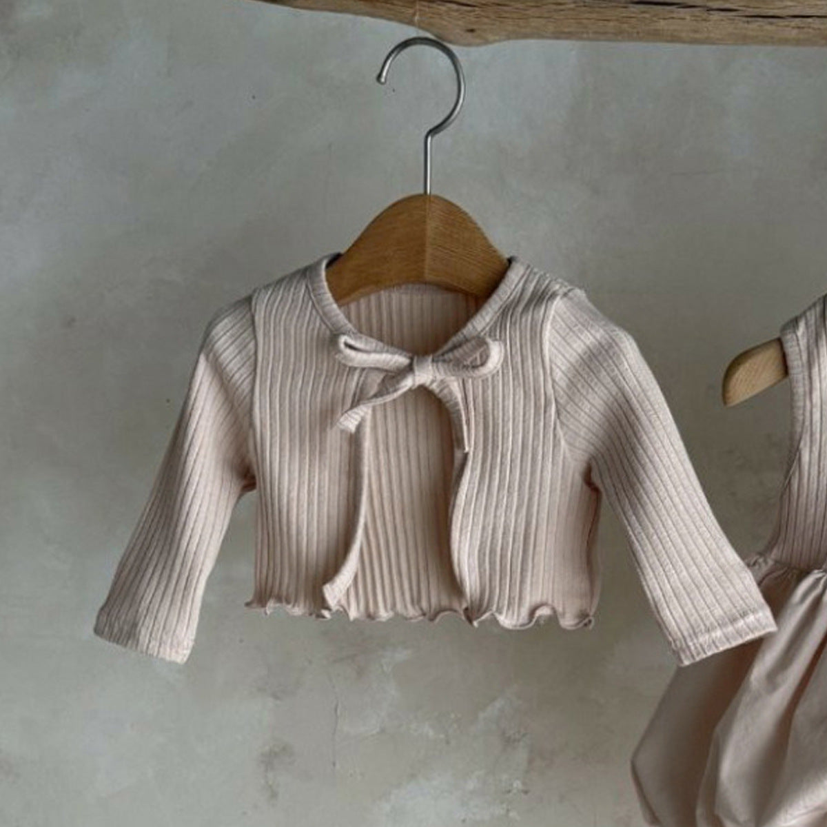 Ribbed Cardigan Balloon Skirt リブカーディガン スカート セット【mh0012501】