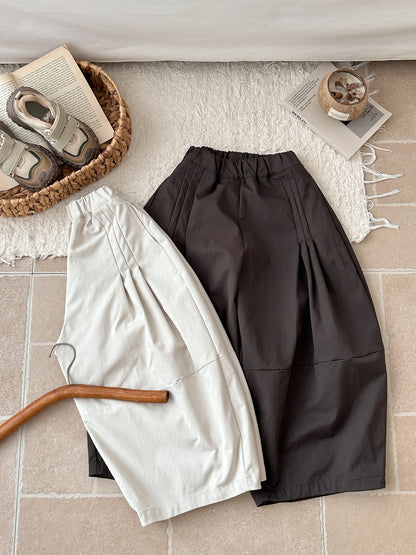 -ピンタック切り替えワイドガウチョパンツ【mh0010772】 - mamahalo shop - ロングパンツ・スウェットパンツ -  べビー服 - 子供服 - 男の子 - 女の子