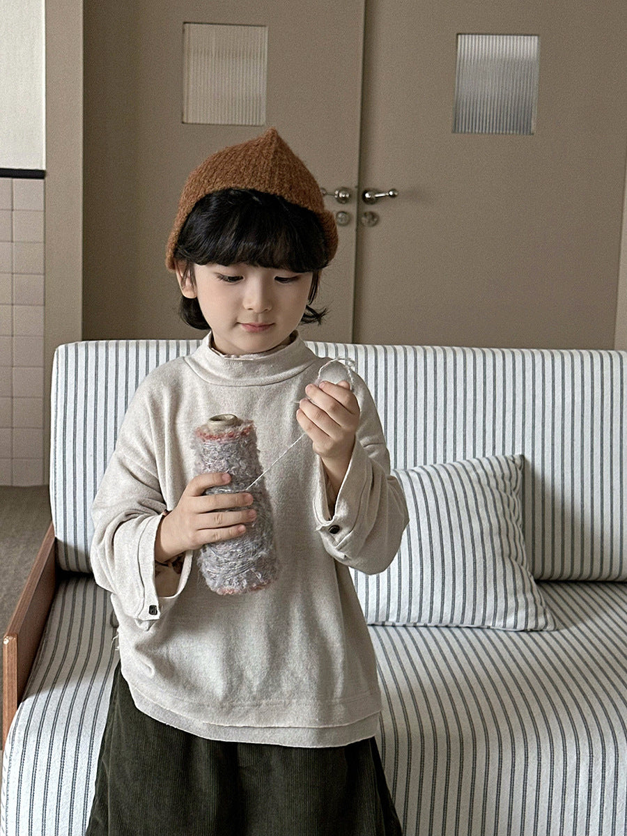 キッズ モックネック 起毛 インナー 長袖Tシャツ【mh0014290】
