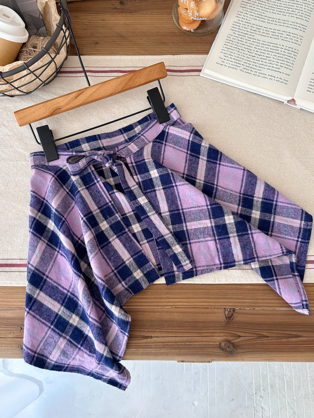 -チェックエプロンスタイル巻きスカート【mh0010769】 - mamahalo shop - スカート -  べビー服 - 子供服 - 男の子 - 女の子