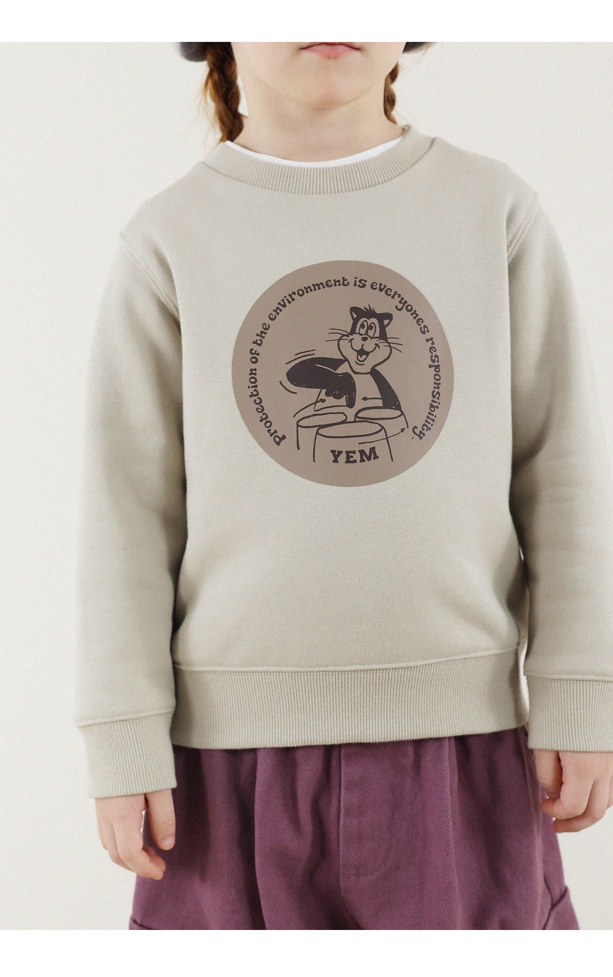 -長袖スウェットシャツ 裏起毛 プリント クルーネック 暖か【mh0011342】 - mamahalo shop - 長袖Tシャツ -  べビー服 - 子供服 - 男の子 - 女の子