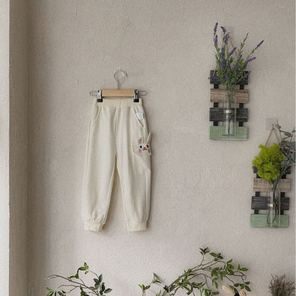 Rabbit Patch Pocket Sweatpants Animal Jogger Pants [mh0012637]