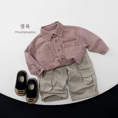 -フラップポケットルーズカーゴパンツ【mh0010875】 - mamahalo shop - ロングパンツ・スウェットパンツ -  べビー服 - 子供服 - 男の子 - 女の子