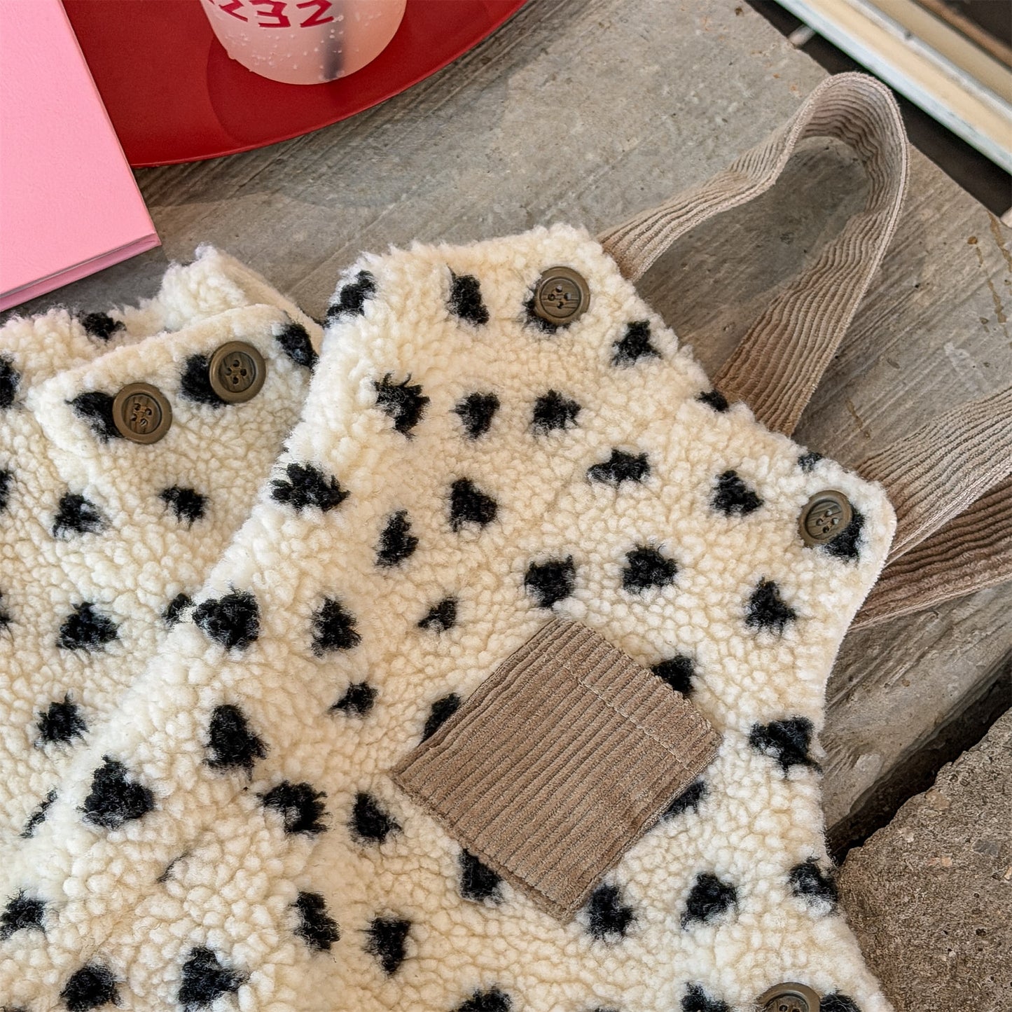 ハートフリースサロペット ショートサスペンダーパンツ【mh0011923】