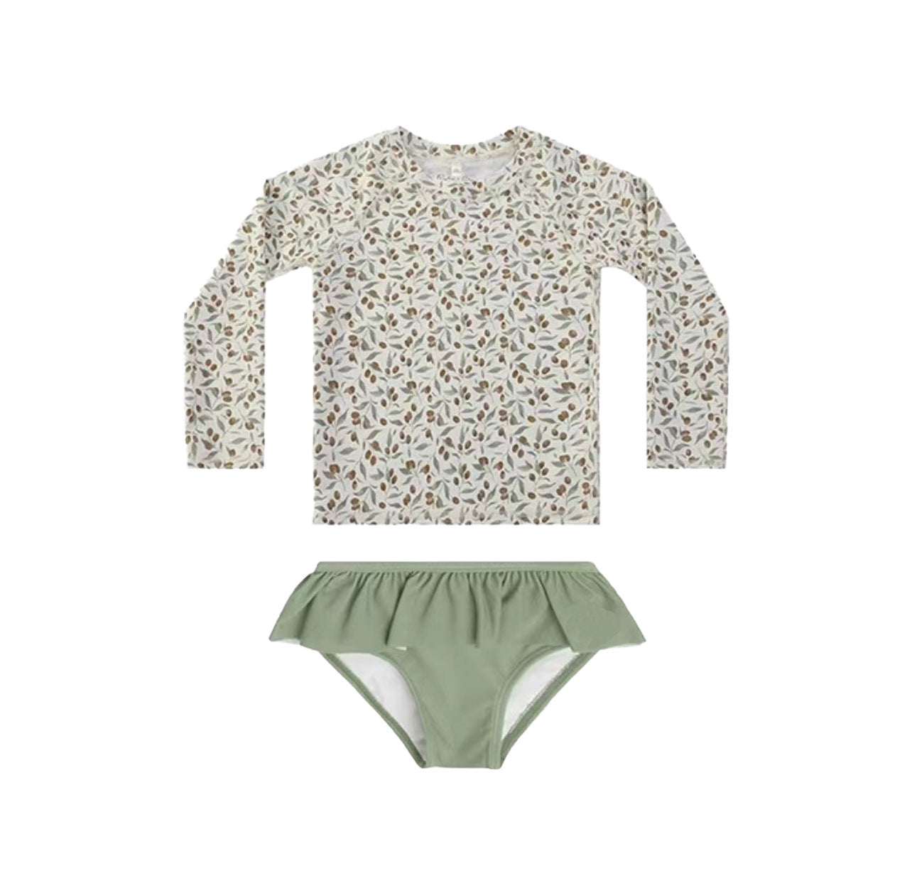 UPF50 Plus Floral Long Sleeve Swimsuit 花柄 ラッシュガード 3点セット【mh0012583】