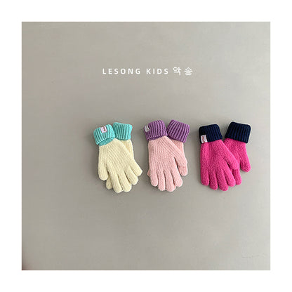 キッズ手袋 ミトン バイカラー カラフル グローブ【mh0011809】