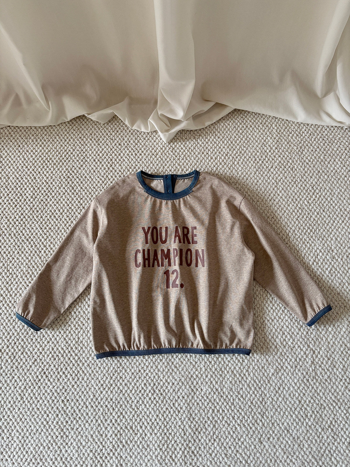 yummy&rocky | Vintage Embroidery Print Sweatshirt コットン スウェットシャツ【mh0020175】