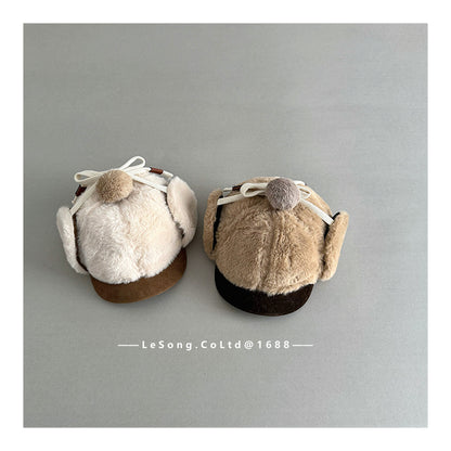 キッズ帽子 フライトハット ボアフリース レオパード ウシャンカ【mh0011797】