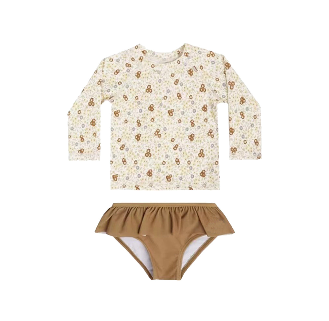 UPF50 Plus Floral Long Sleeve Swimsuit 花柄 ラッシュガード 3点セット【mh0012583】