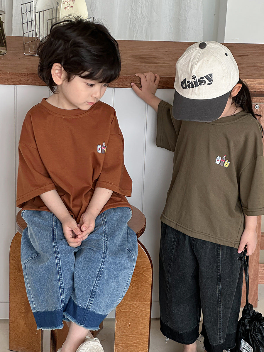 Back Graphic Drinks Cotton Tee ドリンクプリント 半袖Tシャツ【mh0013471】