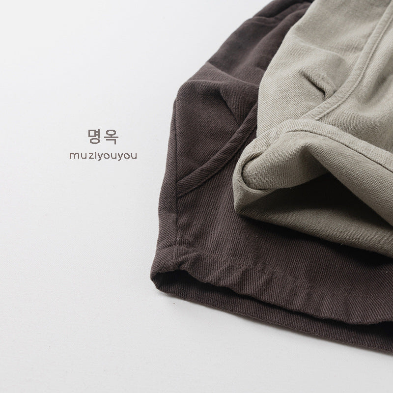 -コットンワイドテーパードパンツ【mh0010867】 - mamahalo shop - ロングパンツ・スウェットパンツ -  べビー服 - 子供服 - 男の子 - 女の子