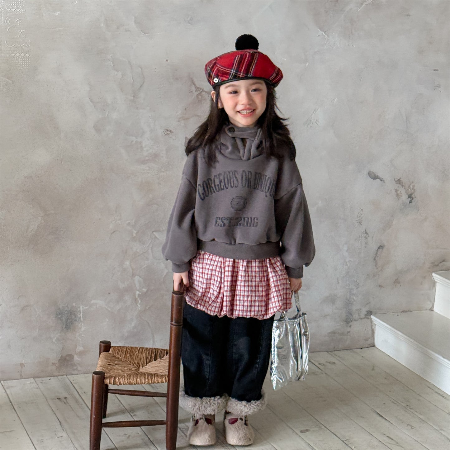 フーディスウェットトレーナー フード付き ロゴプリント パッチワーク【mh0011909】