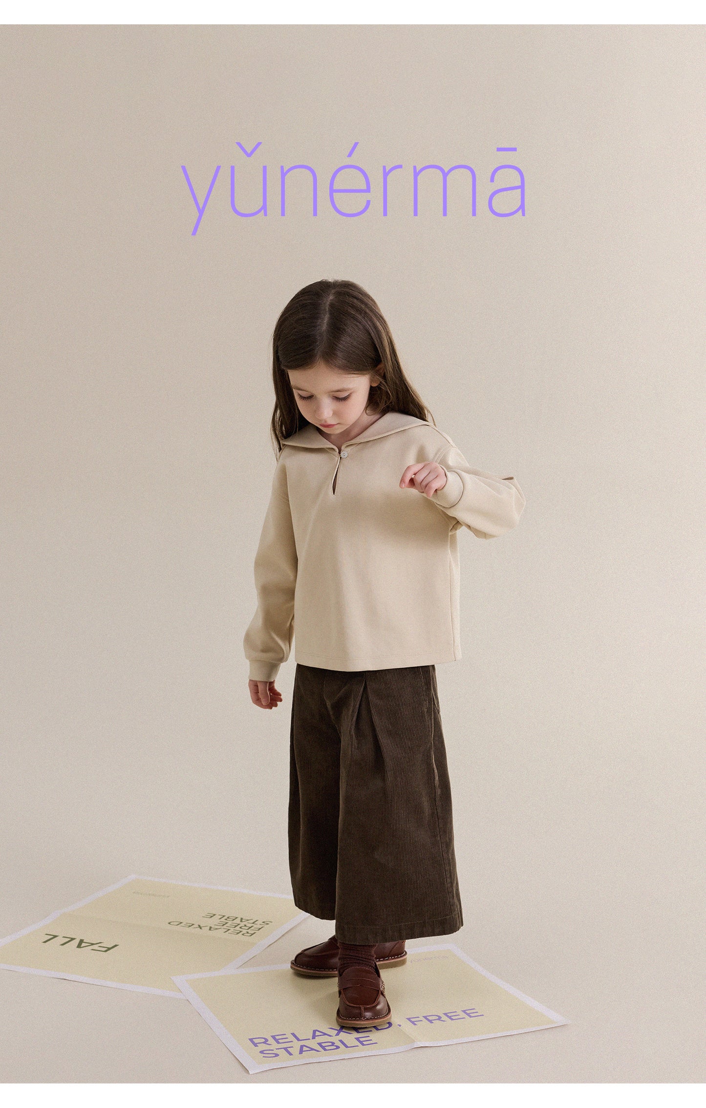 Baby, Kids, and Junior Sailor Collar Long-Sleeve Sweatshirt [mh0013974]