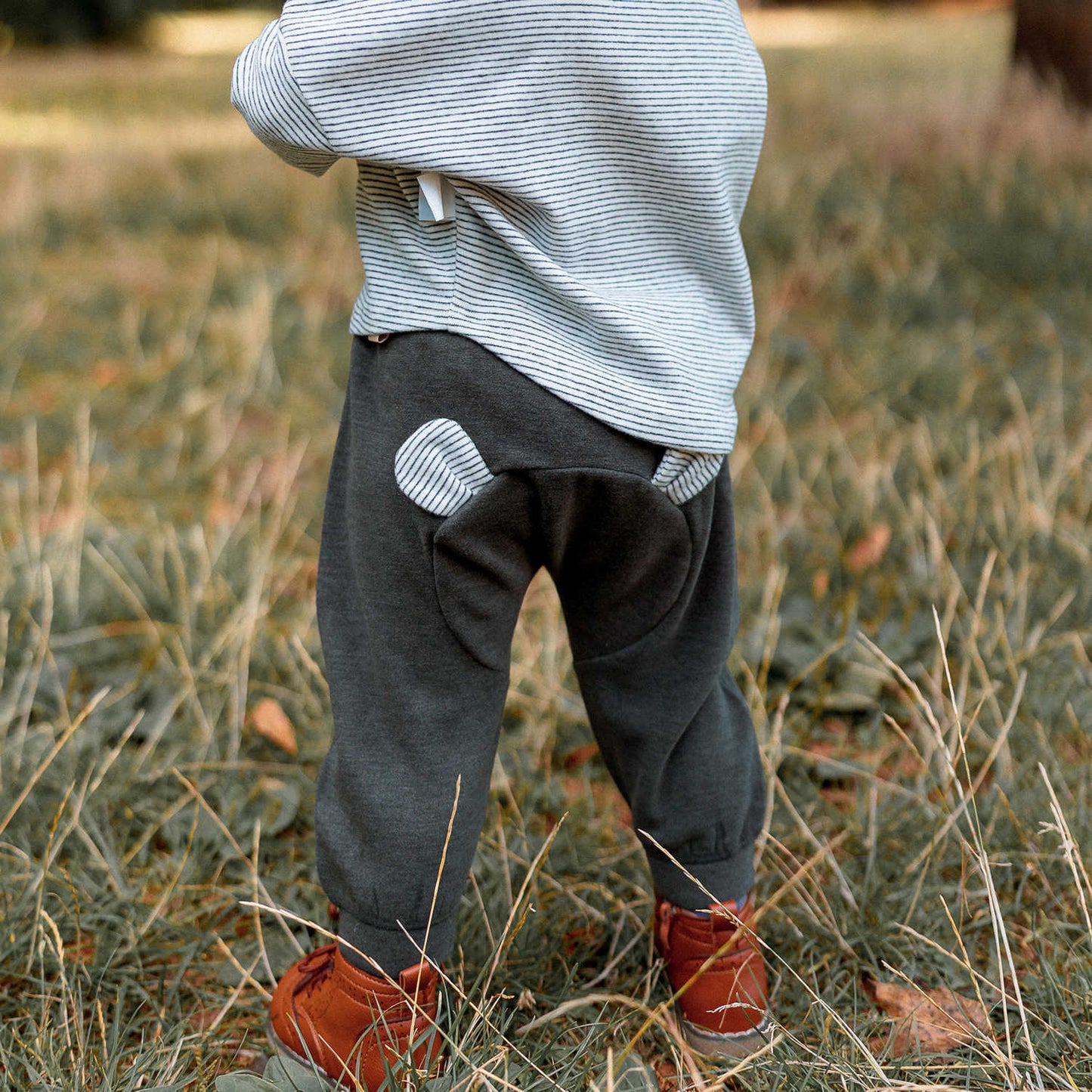 ロングパンツ 裏起毛素材 クマ耳デザイン スウェットパンツ カジュアル【mh0011643】