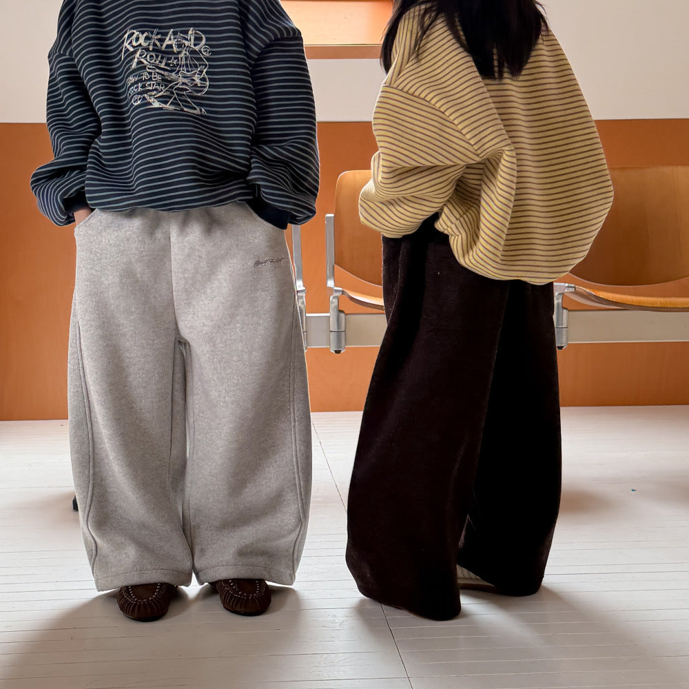 スウェットパンツ 厚手 ワイドルーズロングパンツ【mh0011877】