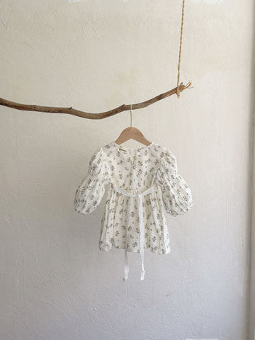 Floral Long Sleeve Dress 小花柄 長袖 ワンピース【mh0012688】