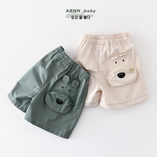 Playful Animal Pocket Shorts Cotton Shorts [mh0012862]
