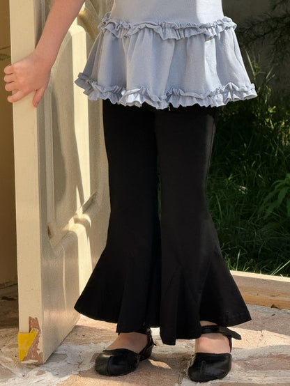 Knit High-Waisted Flared Pants フレア ロングパンツ【mh0013263】