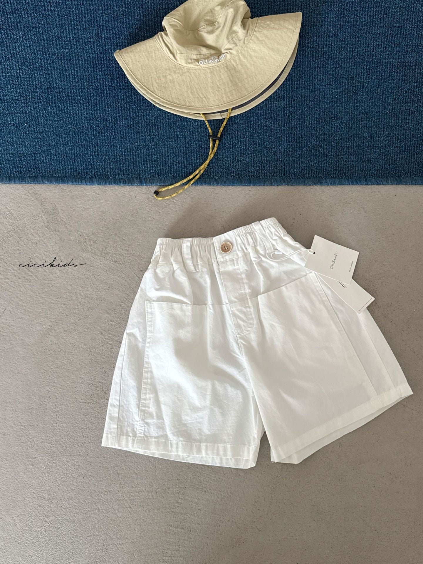 ワイド コットン ハーフパンツ プレッピースタイル【mh0013698】