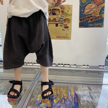 Gauze Loose Drop Crotch Shorts ダブルガーゼ ハーフパンツ【mh0013639】