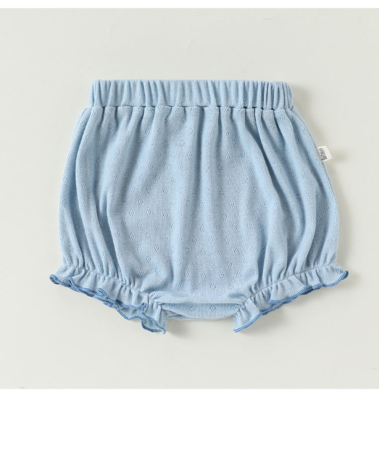 Sleeveless Embroidered Ruffle Top Shorts フルーツ ノースリーブカットソー ブルマパンツ【mh0013497】