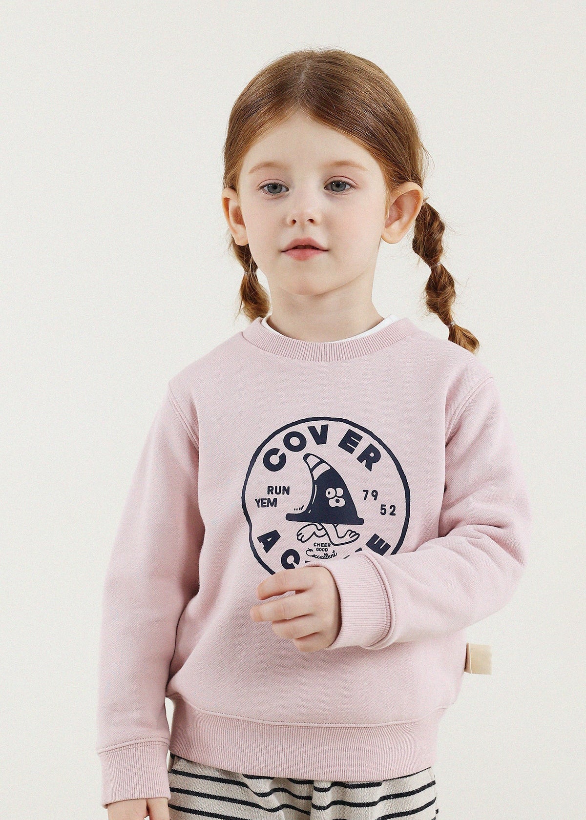 -長袖スウェットシャツ 裏起毛 プリント クルーネック 暖か【mh0011342】 - mamahalo shop - 長袖Tシャツ -  べビー服 - 子供服 - 男の子 - 女の子