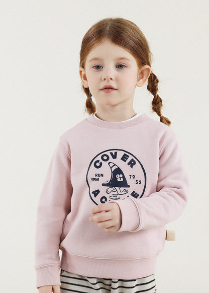 -長袖スウェットシャツ 裏起毛 プリント クルーネック 暖か【mh0011342】 - mamahalo shop - 長袖Tシャツ -  べビー服 - 子供服 - 男の子 - 女の子