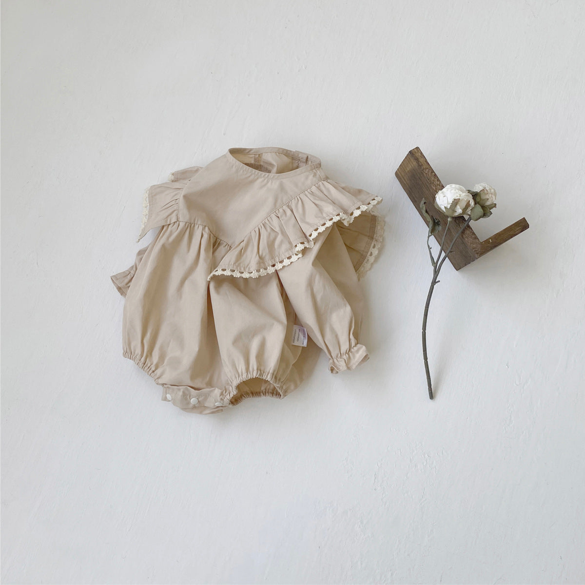 Baby Ruffle Collar Long Sleeve Romper [mh0013882]