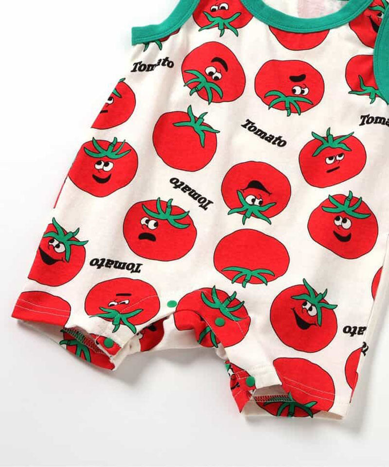 Vegetable Print Sleeveless Romper ベジタブル ノースリーブロンパース【mh0013361】